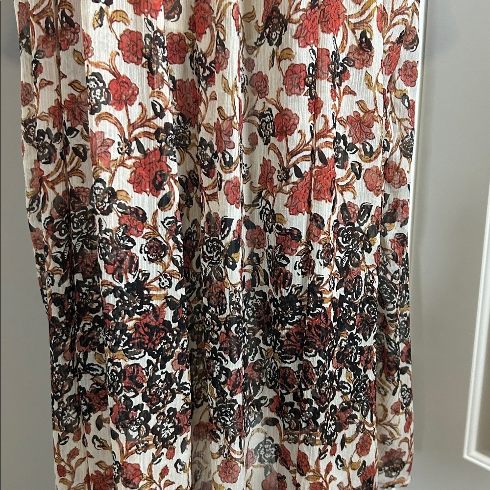 Free People See It Through Pleated Front Dress Maxi Tea Combo Lined Fall Sz S - Picture 7 of 12